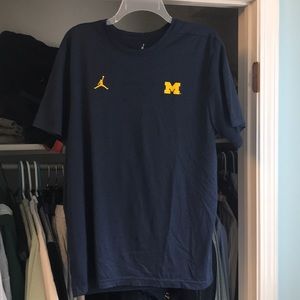 Jordan University of Michigan Blue Dri Fit shirt